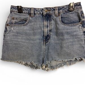 ASOS Blue Distressed Jean Shorts
